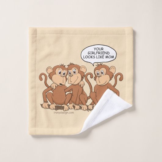 Ta copine a l'air d'un singe drôle (Gant de toilette)