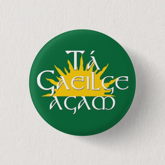 Ta Gaeilge Agam Ronde Button 3,2 Cm (Voorkant)