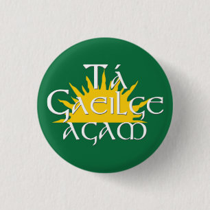 Ta Gaeilge Agam Ronde Button 3,2 Cm
