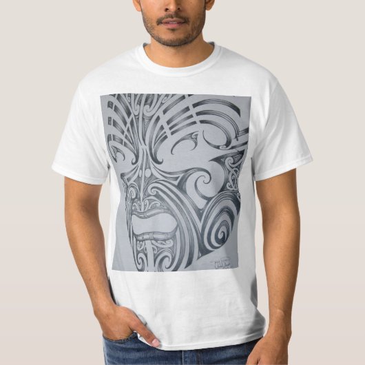 Ta Moko.maori face tattoo T-shirt (Voorkant)