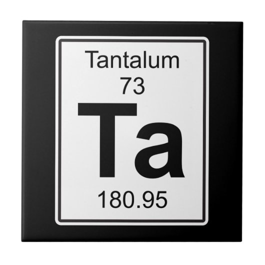 Ta - Tantalum Tegeltje (Voorkant)