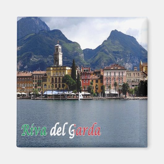 TAA025 RIVA DEL GARDA, panorama, Fridge Magneet (Voorkant)
