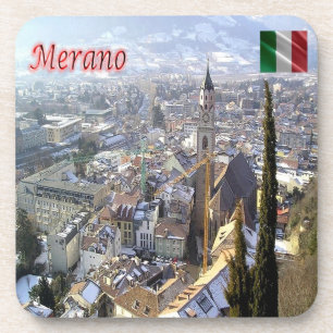 TAA033 MERAN MERANO, Uitzicht vanuit de lucht, Bier Onderzetter