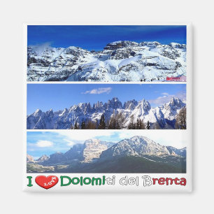 TAA045 BRENTA DOLOMITES - I Love - Mosaic - Fridge Magneet