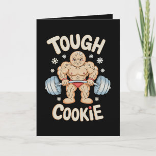 Taai Cookie Gym Workout Peperkoek Kerstmis Feestdagen Kaart