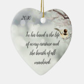 Taak 12:10 Gedateerde Bijbelscriptie Ons leven in  Keramisch Ornament (Rechts)