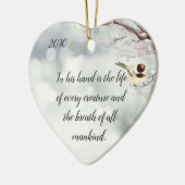 Taak 12:10 Gedateerde Bijbelscriptie Ons leven in  Keramisch Ornament (Links)