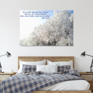 Taak 37:6 Inspirerend winterlandschap Canvas Afdruk