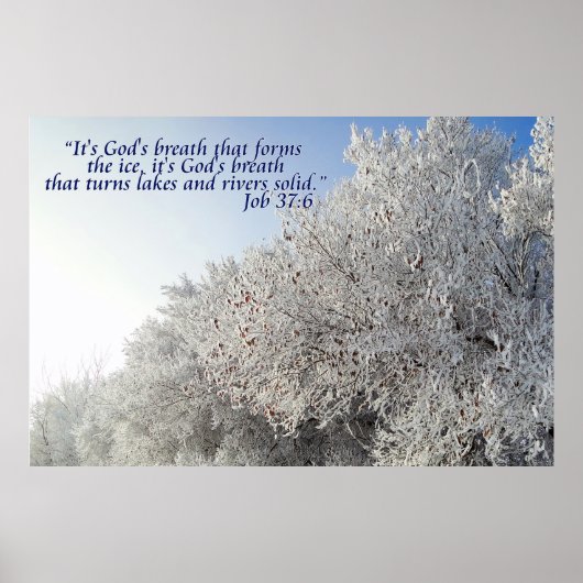 Taak 37:6 Inspirerend winterlandschap Poster (Voorkant)