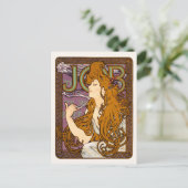 Taak Adverteren Lithografen Mucha Briefkaart (Staand voorkant)