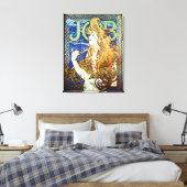 Taak van Alphonse Mucha Canvas Afdruk (Insitu (Slaapkamer))