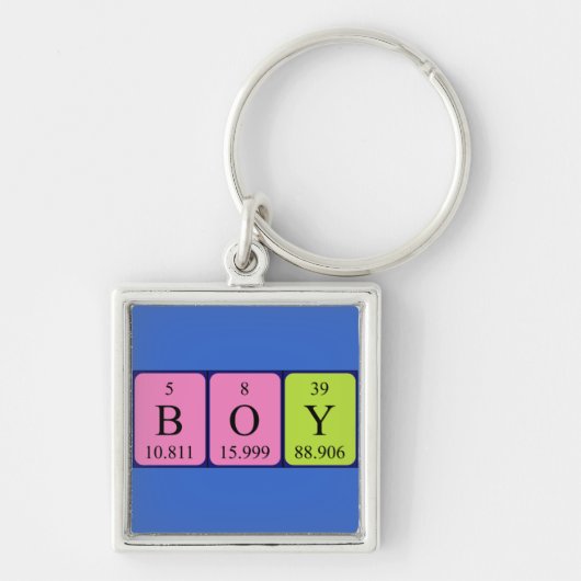 Taakcodes voor periodieke tabelnamen sleutelhanger (Voorkant)