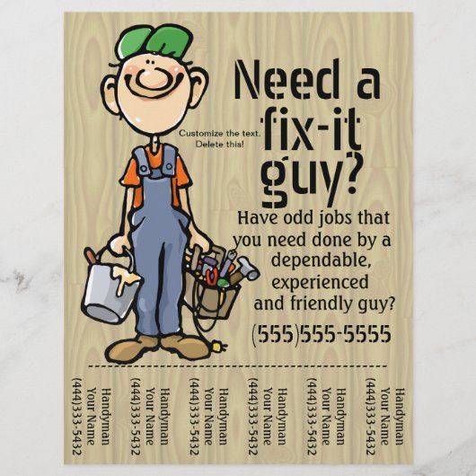 Taakjager Carpenter Plumber Painter Flyer (Voorkant)
