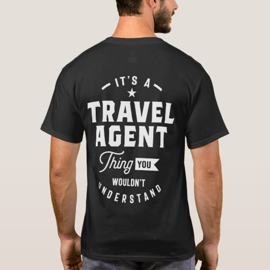 Taaktitel reisagent t-shirt (Achterkant)