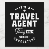 Taaktitel reisagent wijn etiket (Enkel label)