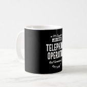Taaktitel telefoonoperator koffiemok (Voorkant links)