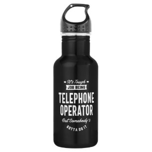 Taaktitel telefoonoperator waterfles 