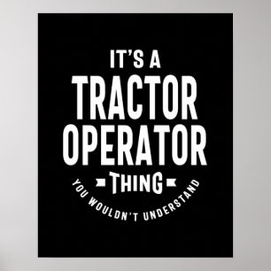 Taaktitel Tractor Operator Poster