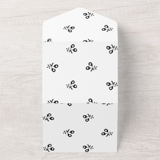 Taal, bergmist all in one uitnodiging (Buitenkant)