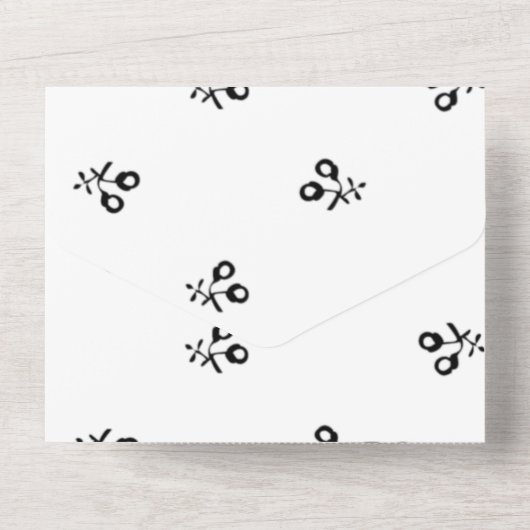 Taal, bergmist all in one uitnodiging (Achterkant)