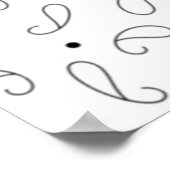 Taal, donkergrijs voetteken poster (Hoek)