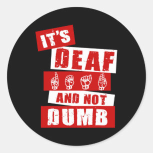 Taal Doof Bewustzijn Hand Talk Asl Lenguaje De Ronde Sticker