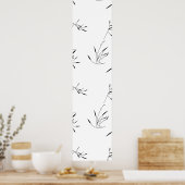 Taal, grijze voetafdruk poster (Keuken)