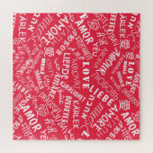 Taal Jigzaag Puzzle Love Word Text Legpuzzel (Horizontaal)