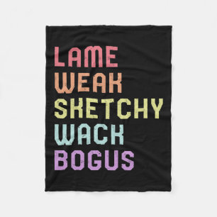 Taal Lame Weak ASL Slang T-shirt Deaf Awareness MO Fleece Deken