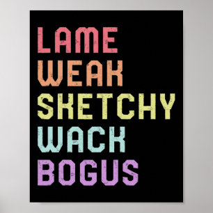 Taal Lame Weak ASL Slang T-shirt Deaf Awareness MO Poster