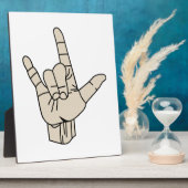 Taal ondertekenen fotoplaat (Zijkant)