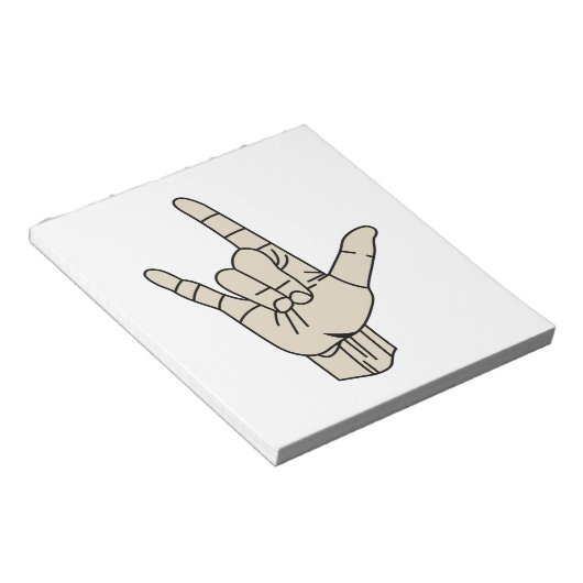 Taal ondertekenen notitieblok (Schuin)