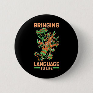 Taal tot leven Amerikaanse gebarentaal Ronde Button 5,7 Cm