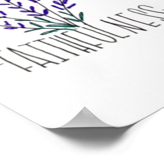 Taal van bloemen geïllustreerd poster (Hoek)