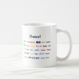 Taal van Dance! Woorden voor Dance Worldwide Koffiemok