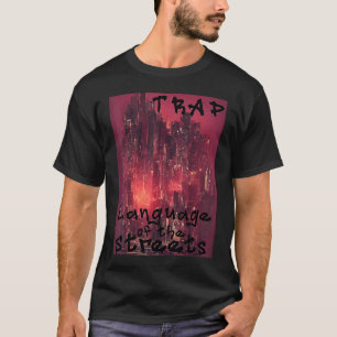 Taal van de muziek van de straten hippe in de stad t-shirt