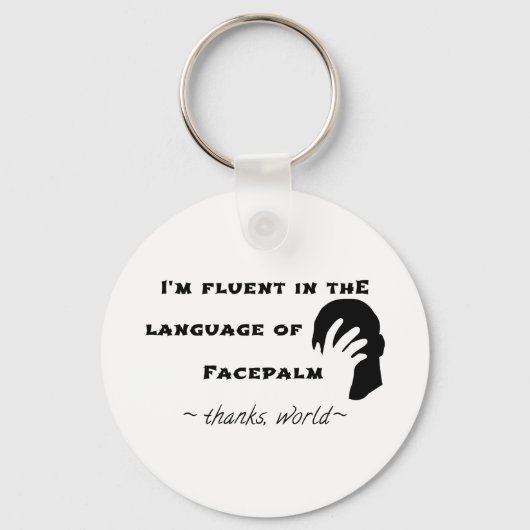 Taal van Facepalm Sleutelhanger (Voorkant)