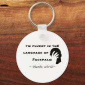 Taal van Facepalm Sleutelhanger (Voorkant)