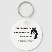 Taal van Facepalm Sleutelhanger (Achterkant)