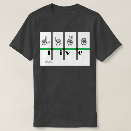 Taal van tekenleer Live 3 T-shirt (Design voorkant)