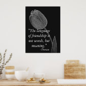 Taal van vriendschapsverlof Poster. Poster (Keuken)