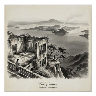 Taal Volcano Tagaytay Philippines Landscape Perfect Poster