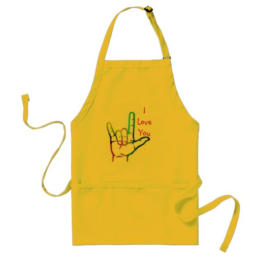 Taal waar ik van hou, Apron Standaard Schort (Voorkant)