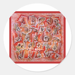 Taalalfabet2 Ronde Sticker