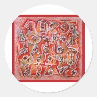 Taalalfabet2 Ronde Sticker