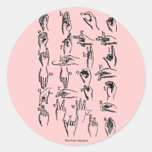 Taalalfabet Ronde Sticker