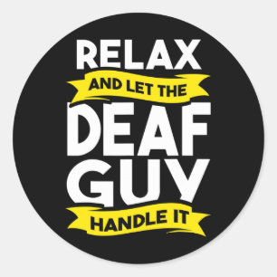 Taaldoofbewustzijn gehoorverlies en ASL Ronde Sticker