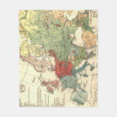 taalkaart van Europa (1907) Fleece Deken (Voorkant)