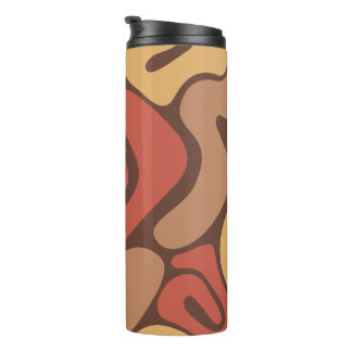 Taan en roest warm spiraalspoelpatroon thermosbeker