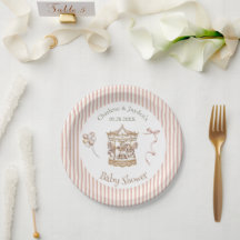 Taan Kleur Waterverf Paard Draaimolen Baby Shower